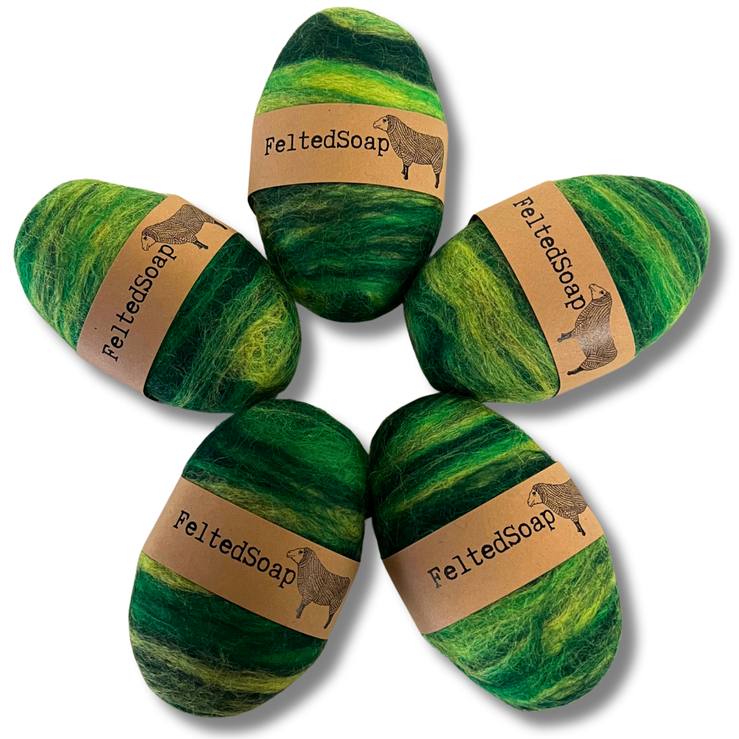 Single Felted Soap - IRISH GREEN Gift - Image 3