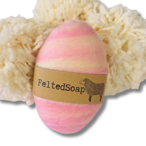 Felted Soap LIGHT PINK & WHITE Single Blend Series| Soft Baby Pink Perfect for Baby Showers and Pink Lovers Everywhere