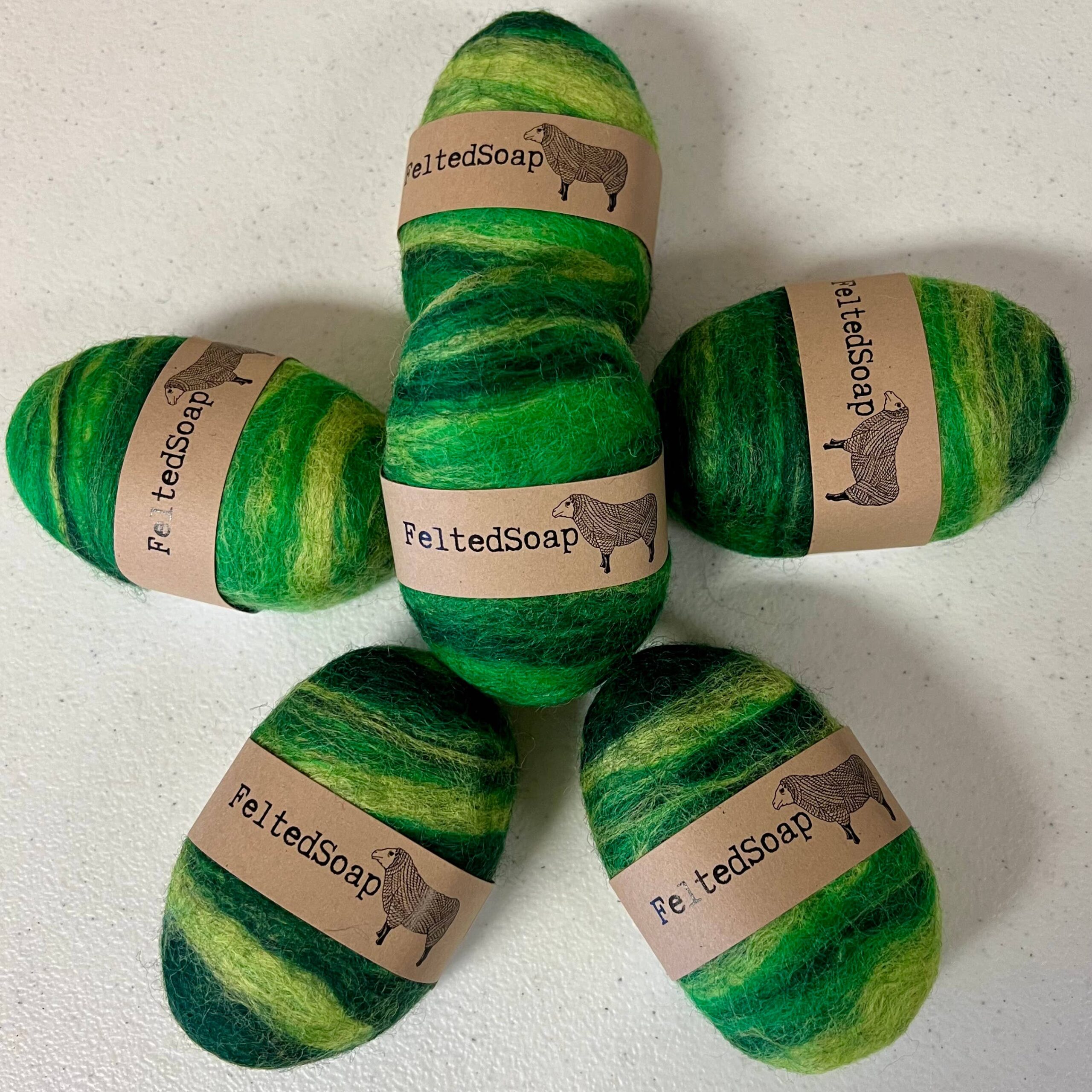 Single Felted Soap - IRISH GREEN Gift - Image 5