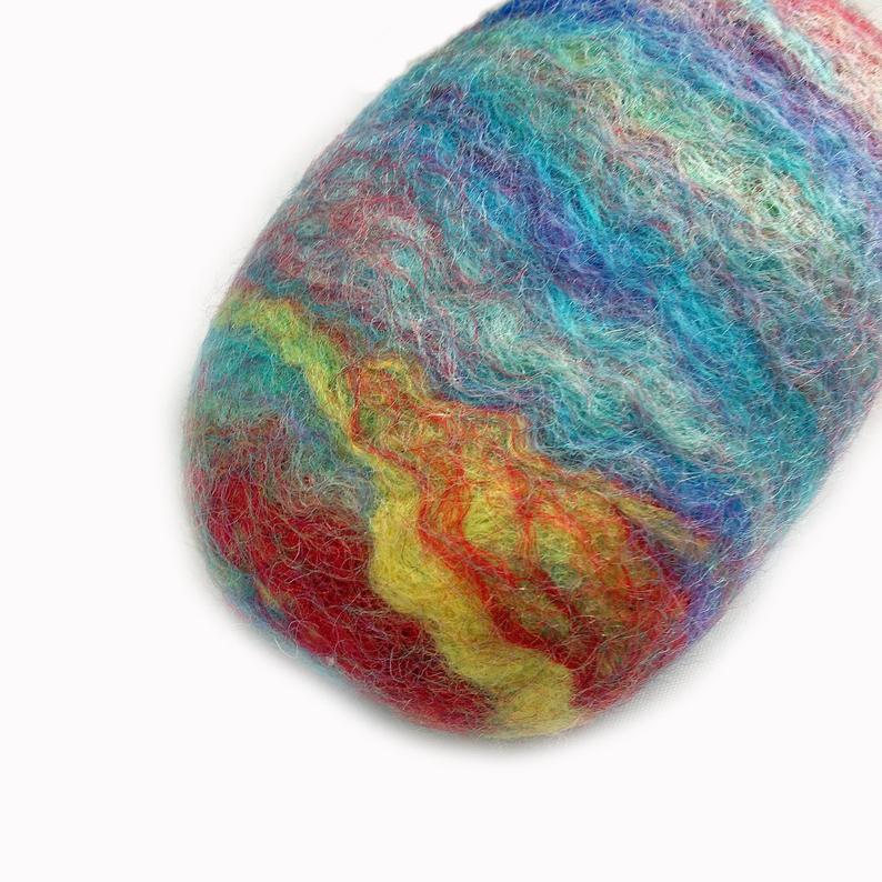 Multicolored Felted Soaps by Twisted Purl| 1 Blended Wool Wrapped Soap in Vibrant Colors | Unique Gift Perfect for any Occasion - Image 10