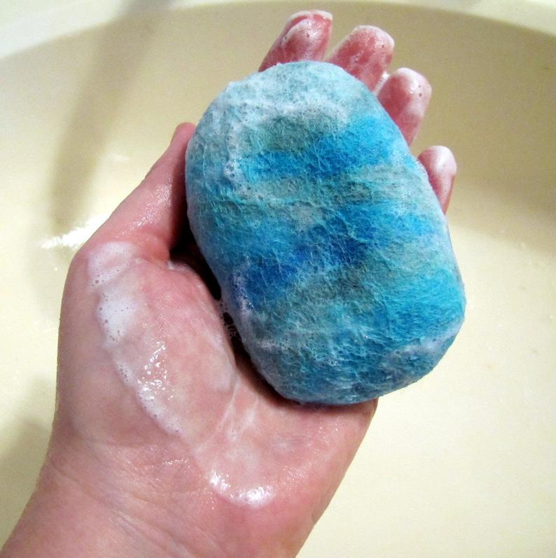 Felted Soap Summertime Multicolor 4 pack Bath Gifts| Beach Vibes| Unique Summer Colors - Image 8