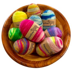 Multicolored Felted Soaps by Twisted Purl| 1 Blended Wool Wrapped Soap in Vibrant Colors | Unique Gift Perfect for any Occasion