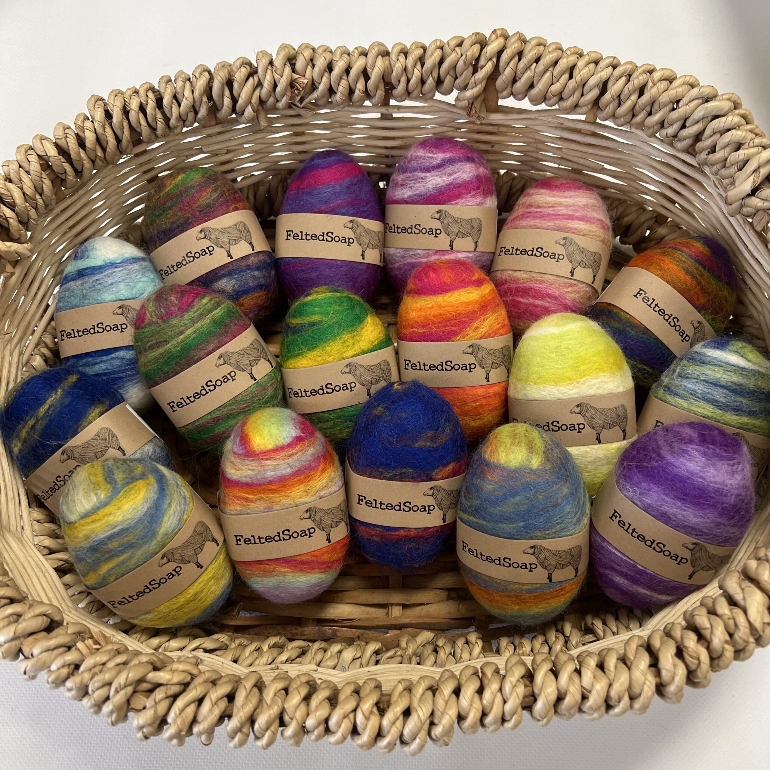 Multicolored Felted Soaps by Twisted Purl| 1 Blended Wool Wrapped Soap in Vibrant Colors | Unique Gift Perfect for any Occasion - Image 7